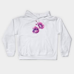 Watercolor purple flower Kids Hoodie